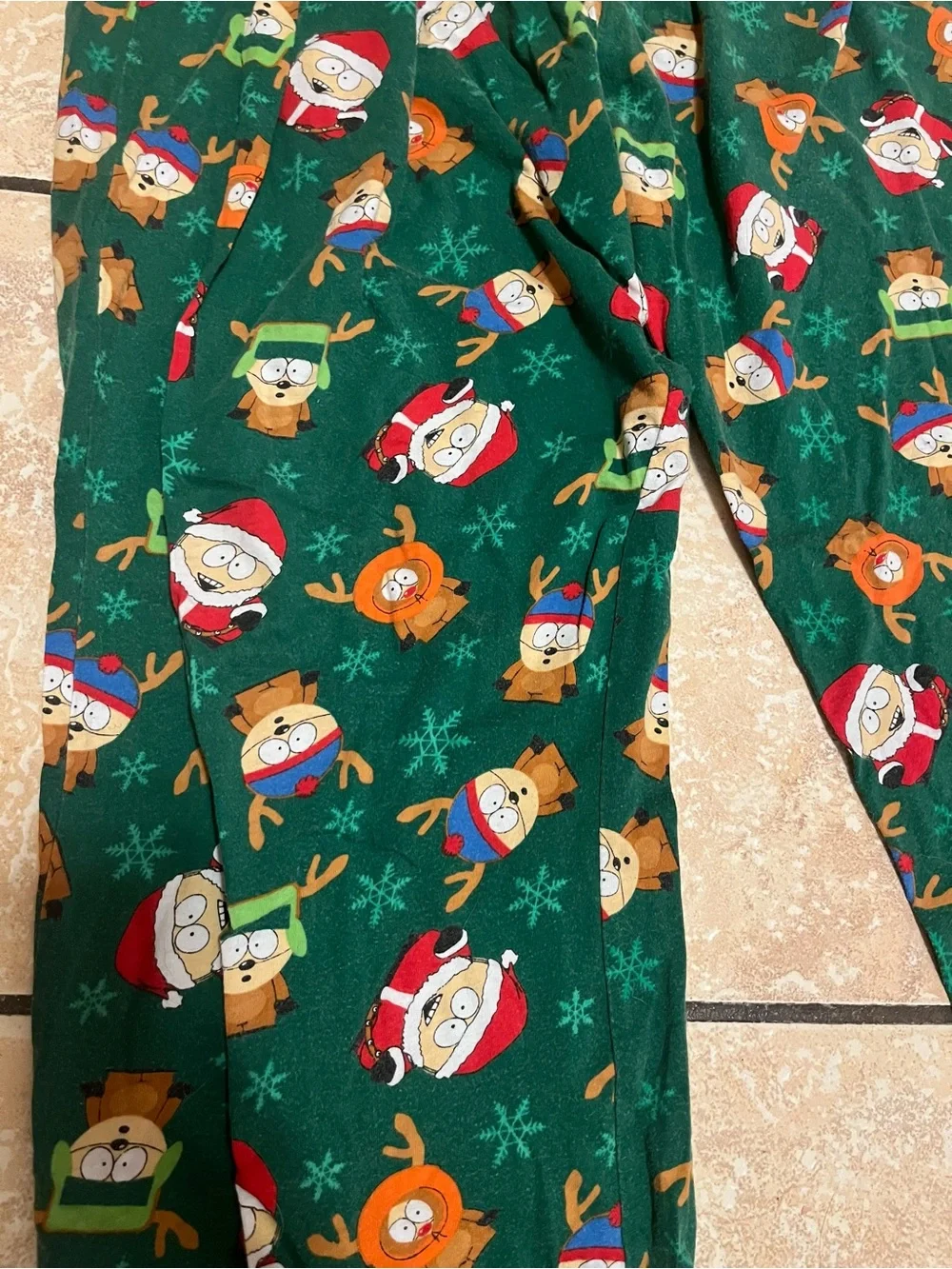 2008 Vtg. South Park Reindeer Holiday Pajama Pants by Comedy Central